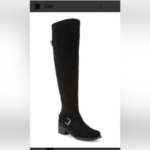 Matisse Black Suede Over The Knee Boots Size 7.5